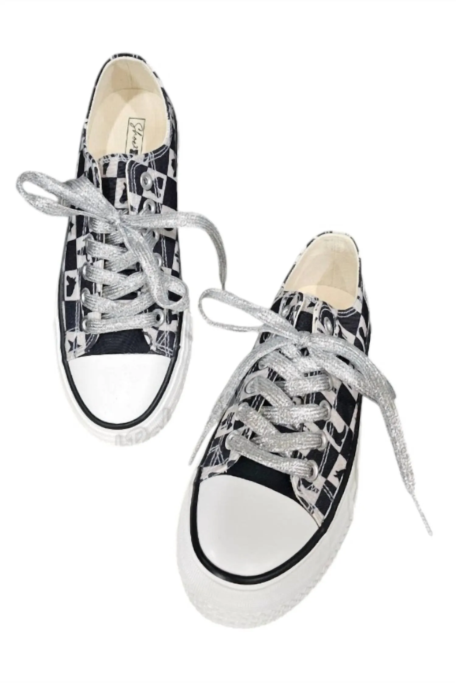 2Flyco - Women's Checkered Cowgirl Kickers Sneaker