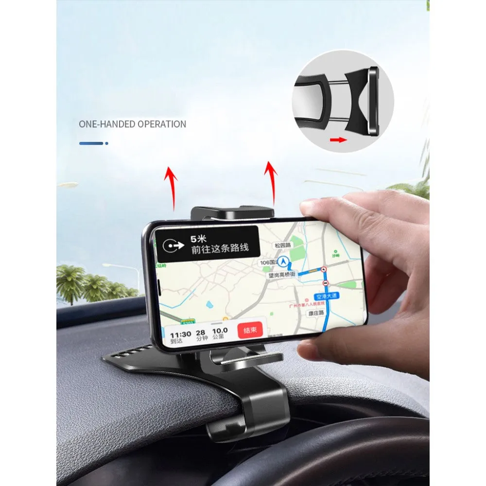 3 in 1 Car GPS Smartphone Holder: Dashboard / Visor Clamp   AC Grid Clip for Intex Cloud String HD (2016) - Black