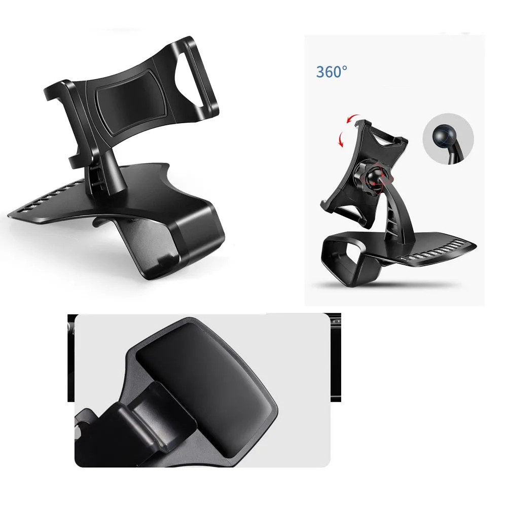 3 in 1 Car GPS Smartphone Holder: Dashboard / Visor Clamp   AC Grid Clip for Intex Cloud String HD (2016) - Black