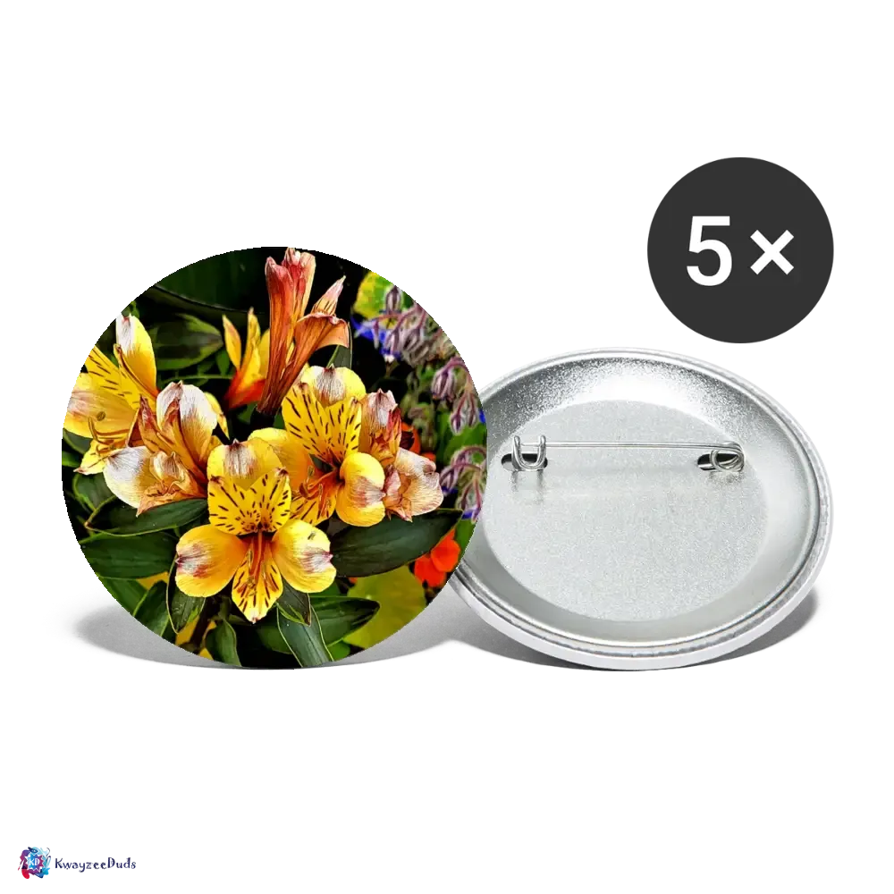 Aptos Golden Alstroemeria Buttons large 2.2'' (5-pack)