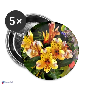 Aptos Golden Alstroemeria Buttons large 2.2'' (5-pack)