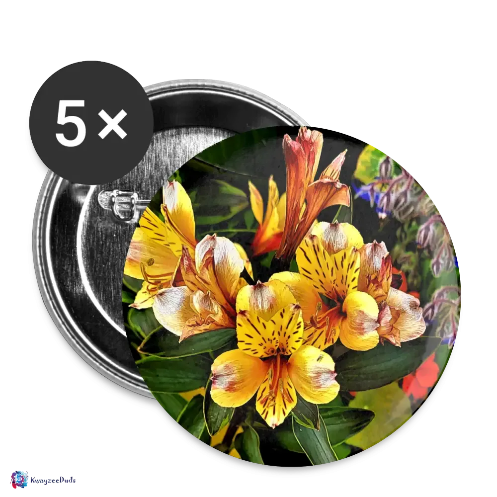Aptos Golden Alstroemeria Buttons large 2.2'' (5-pack)