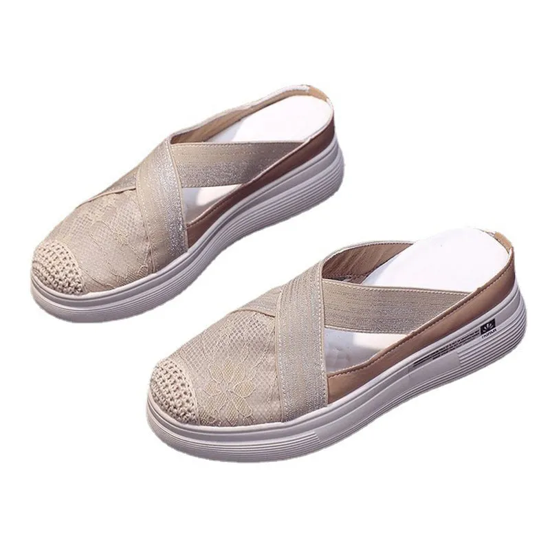 Breathable Mesh Upper Platform Shoes