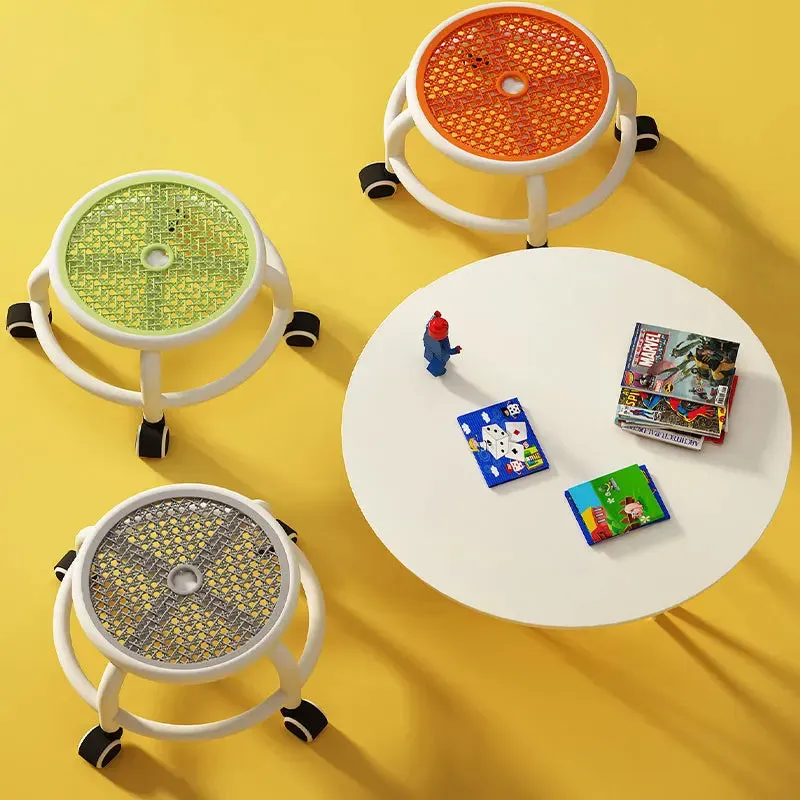 Breathable Swivel Stool with Wheels