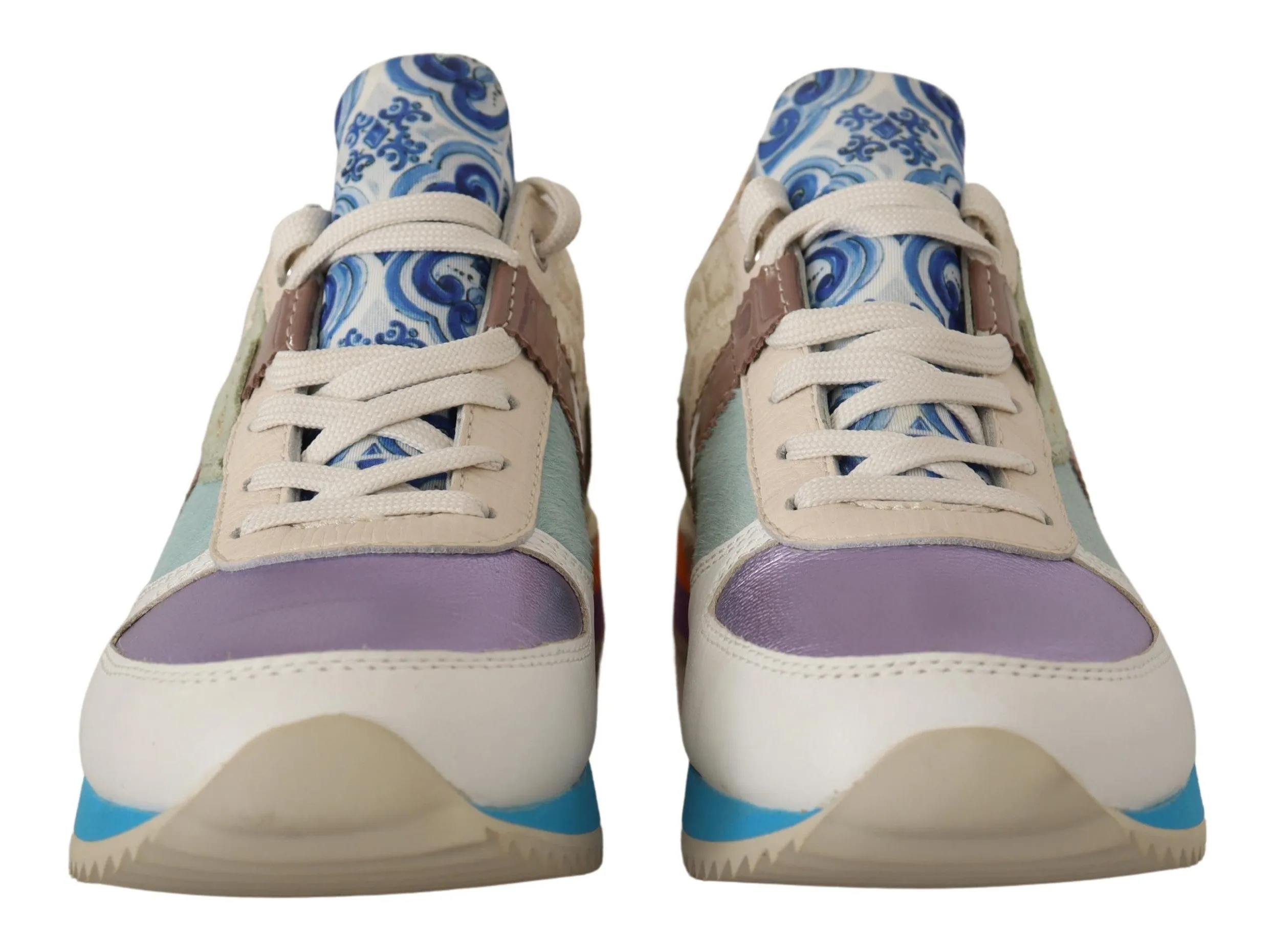 Elegant Multicolor Patchwork Sneakers