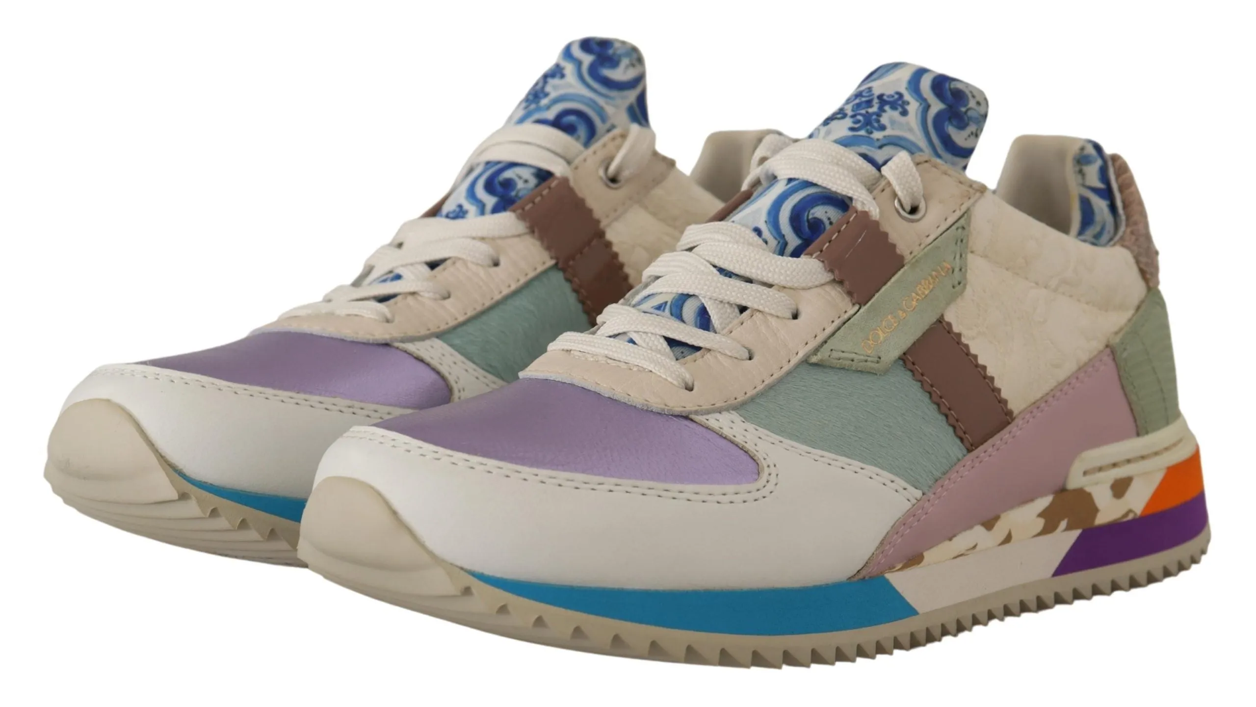 Elegant Multicolor Patchwork Sneakers