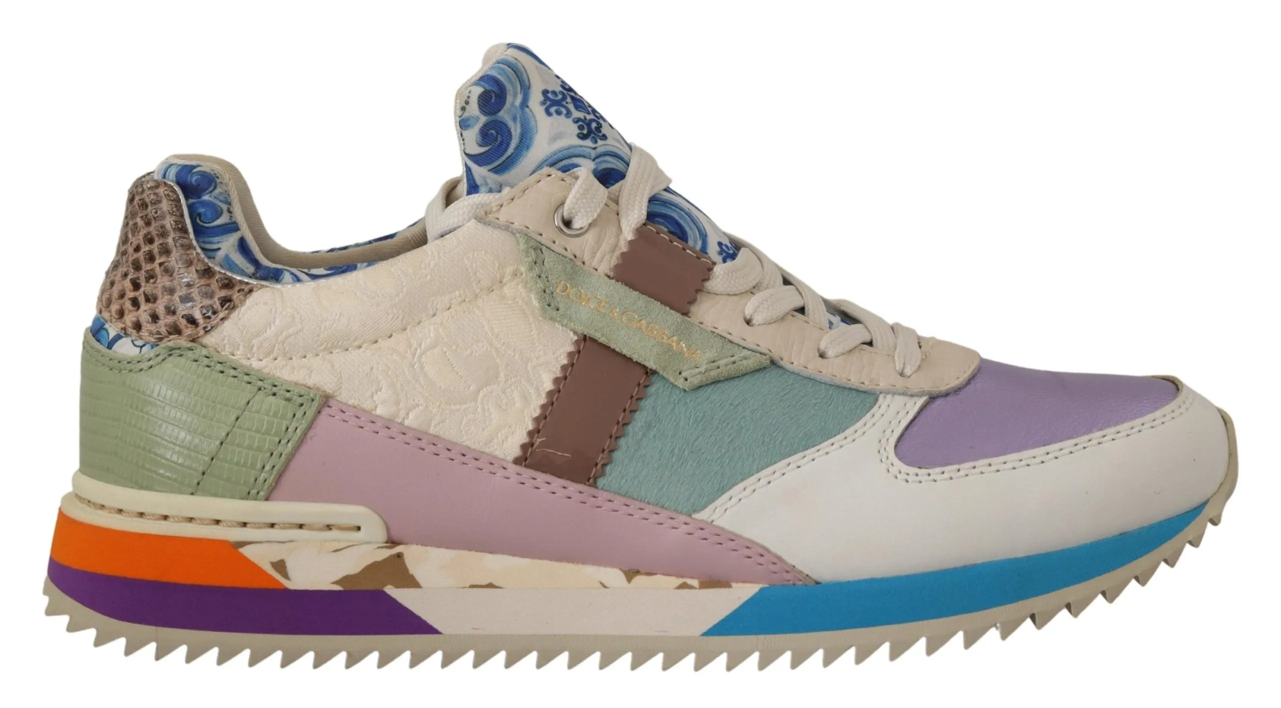 Elegant Multicolor Patchwork Sneakers
