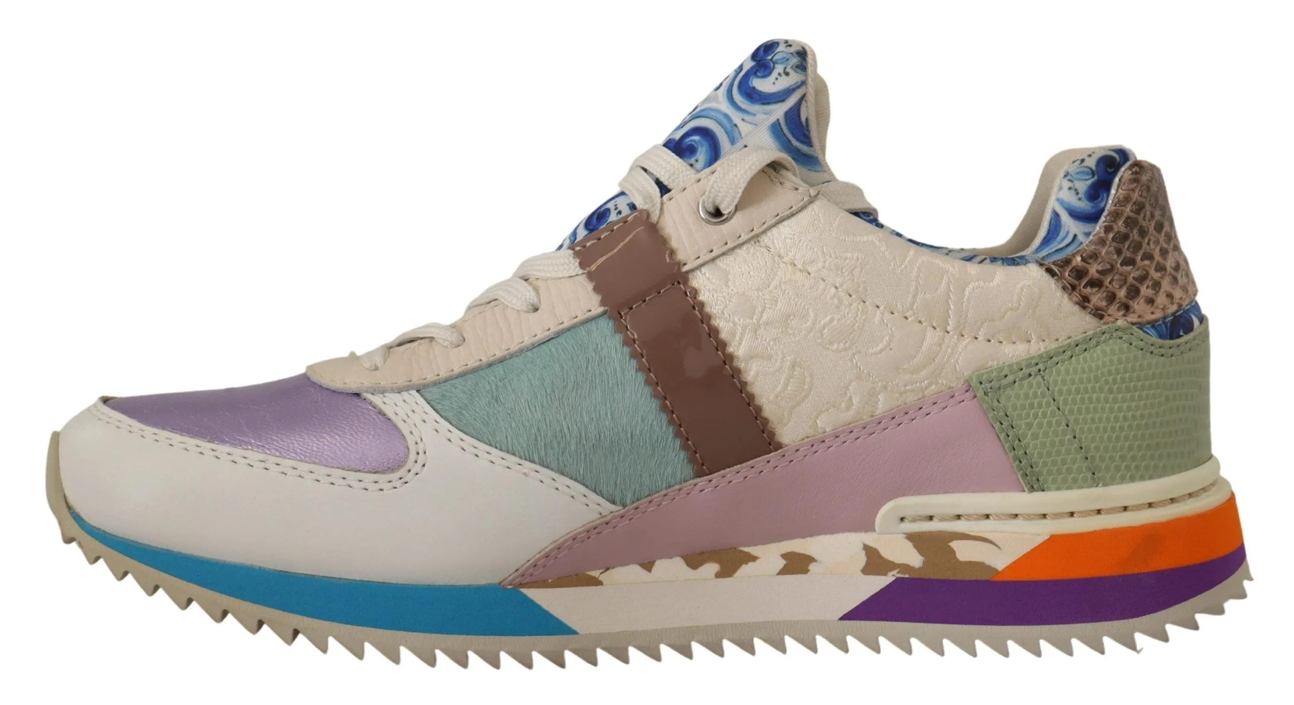 Elegant Multicolor Patchwork Sneakers