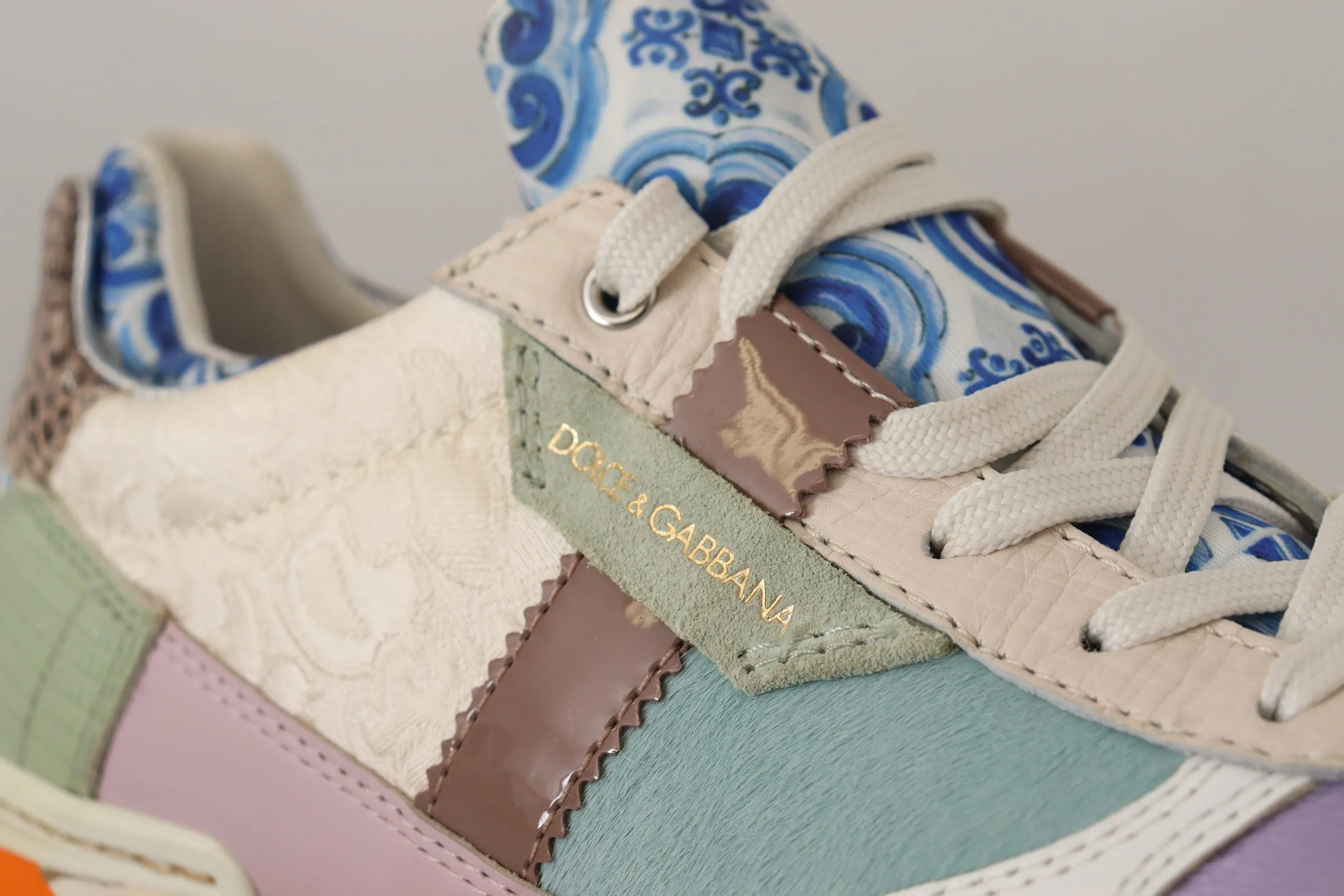 Elegant Multicolor Patchwork Sneakers