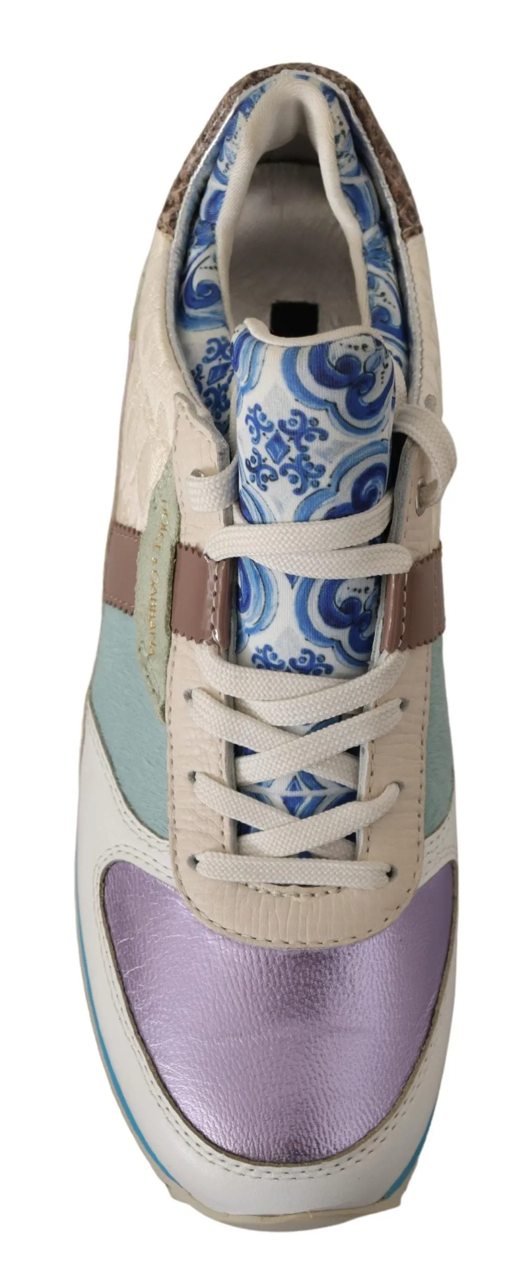 Elegant Multicolor Patchwork Sneakers