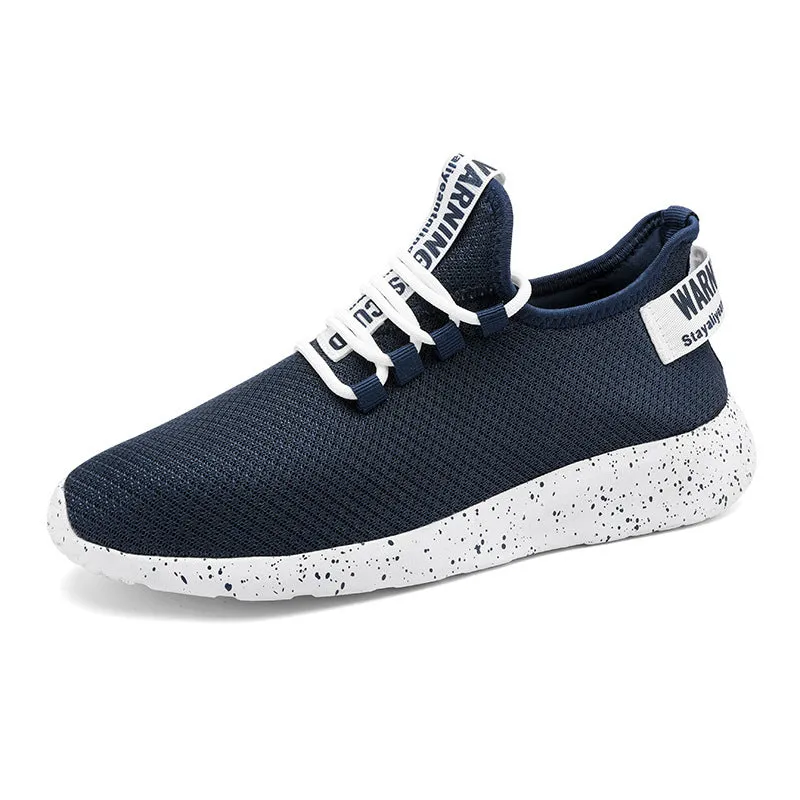 Low-top Casual Sports Shoes Men's Mesh Breathable Pointed Toe Flat MD Sole