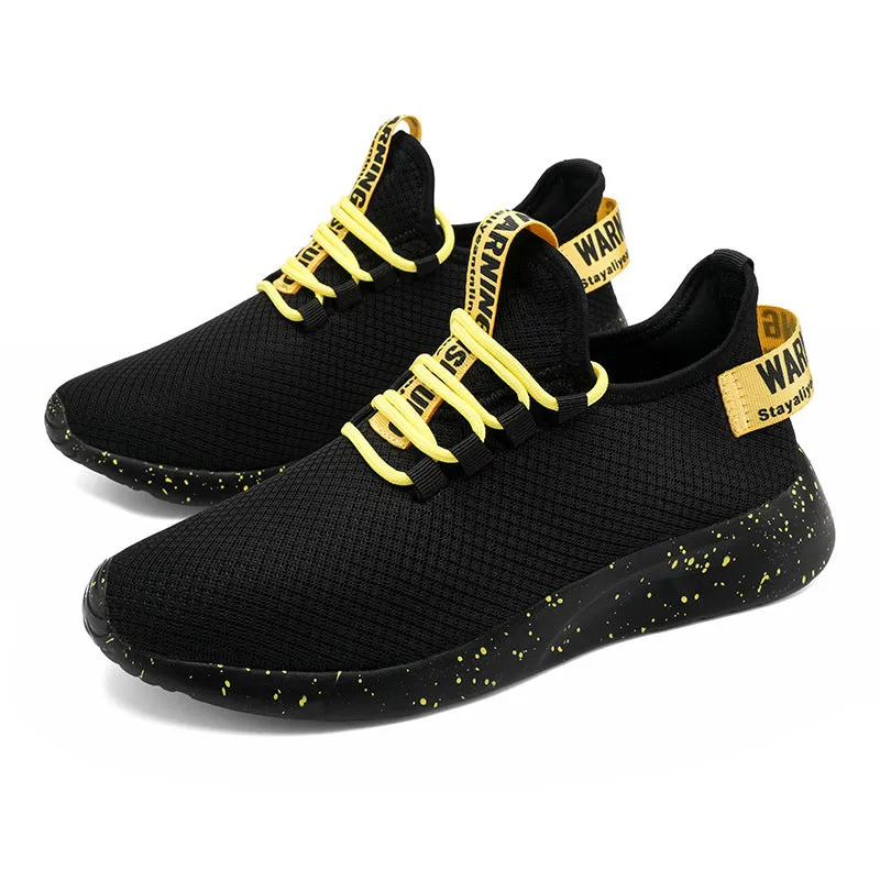 Low-top Casual Sports Shoes Men's Mesh Breathable Pointed Toe Flat MD Sole