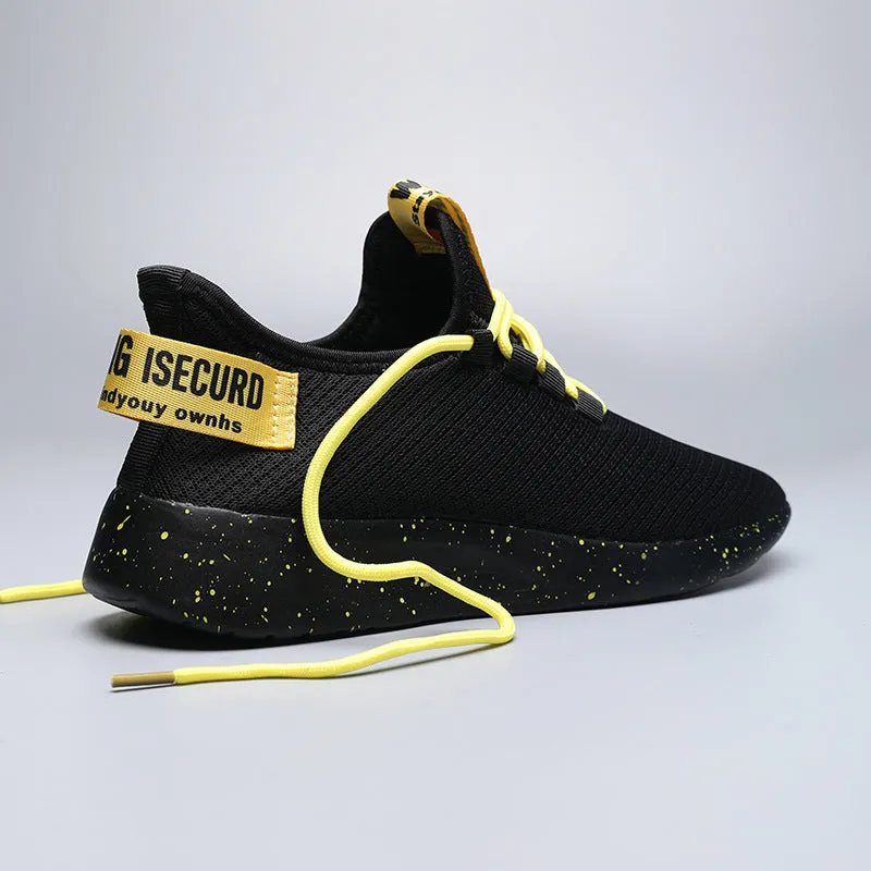 Low-top Casual Sports Shoes Men's Mesh Breathable Pointed Toe Flat MD Sole