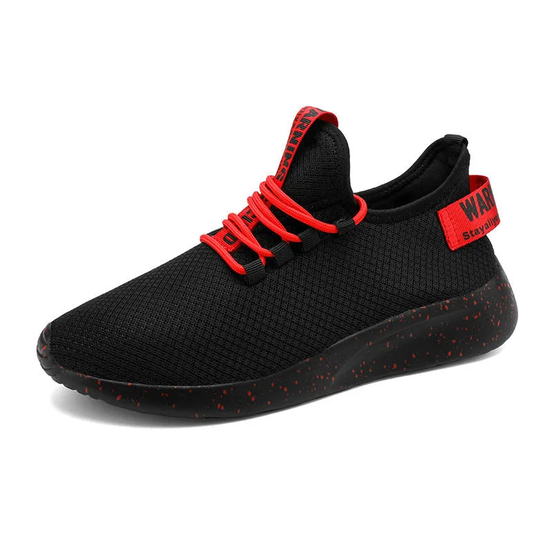 Low-top Casual Sports Shoes Men's Mesh Breathable Pointed Toe Flat MD Sole