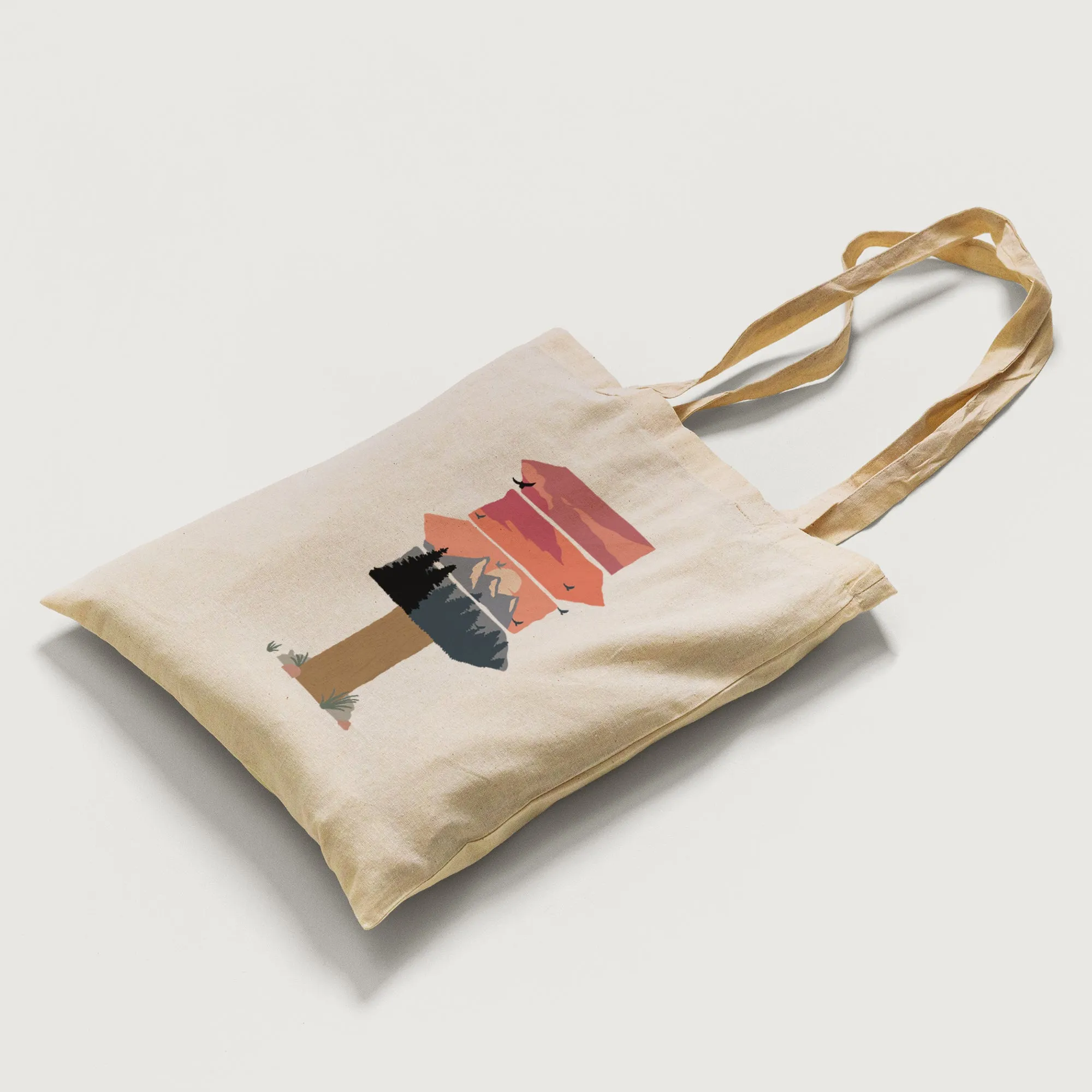 Mountain signboard Tote Bag