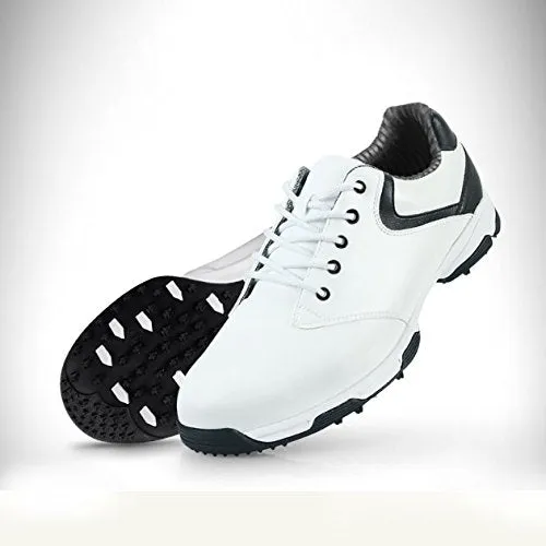 PGM Men's Golf Shoes---Microfiber Leather Breathable Waterproof Gym Sports Shoes 3 Colors Available