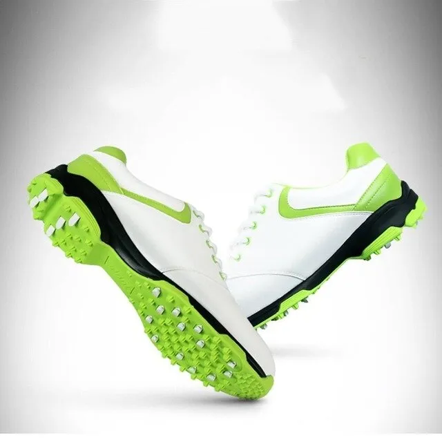PGM Men's Golf Shoes---Microfiber Leather Breathable Waterproof Gym Sports Shoes 3 Colors Available